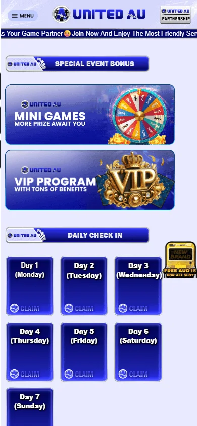 United Casino mobile promotions area with bonuses and promotional rewards